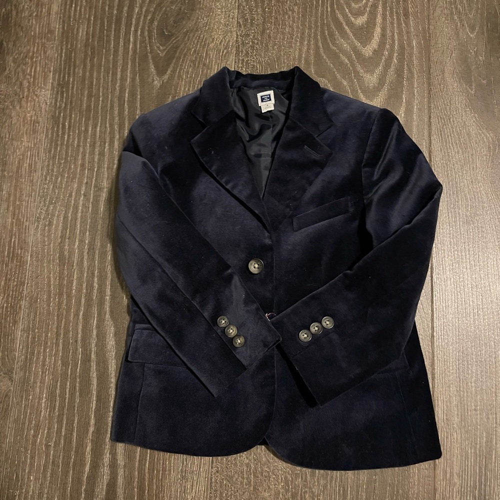 Size 4 blue velvet blazer
